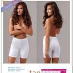 Katoenen korte legging in TAN kleur met zachte elastische talie maat 4XL/5XL