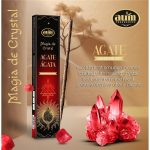 2 pakketen Handgemaakte wierook sticks met AGAAT edelsteen gratis – kracht – stabiliteit – bescherming 20gr